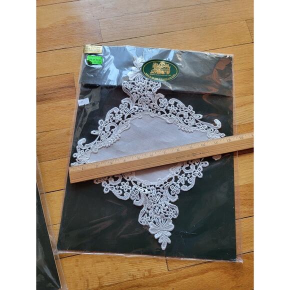 Corabbey Pure Irish Linen Lace Pieces Cream White New Old Stock READ - Picture 7 of 8